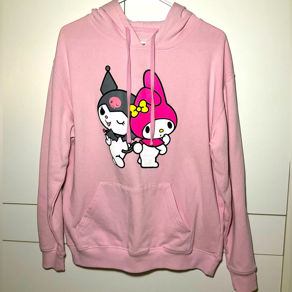 My Melody & Kuromi Light Pink Hoodie Size M
